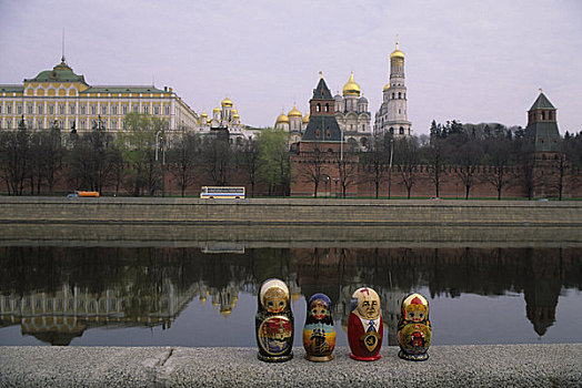 俄罗斯,莫斯科,克里姆林宫,娃娃,前景