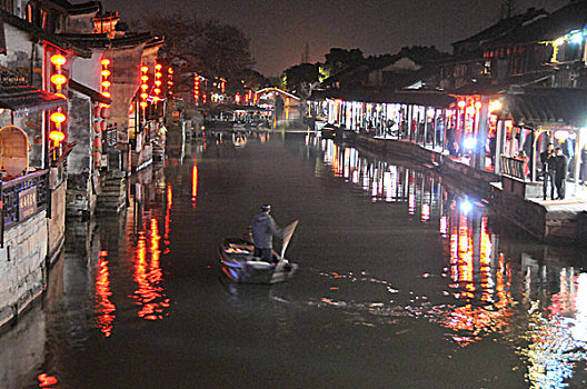 嘉兴西塘古镇夜景