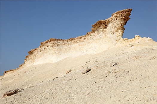 侵蚀,石头,沙漠,卡塔尔,中东