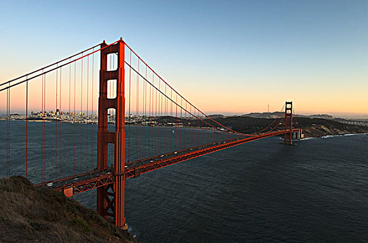 金门大桥,旧金山湾,日落,旧金山,加利福尼亚,美国
