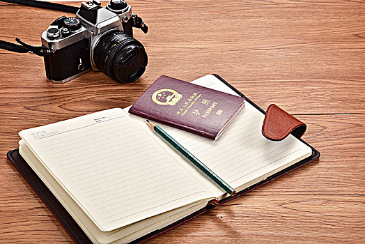 手机地图护照旅行装备背景