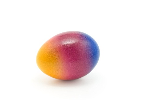 彩色,复活节彩蛋,隔绝,白色背景