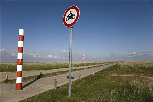 一个,道路,石头,小路,汉堡市,摩托车,禁止,北方,德国,欧洲