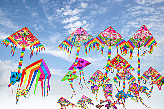 重庆永川区五间镇油菜花海上空的风筝