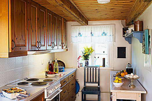 厨房,郊区住宅,木质,柜橱