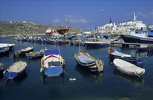 船,港口,岛屿,马耳他