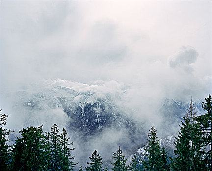 雾,山