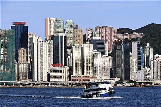正面,摩天大楼,香港,中国,亚洲