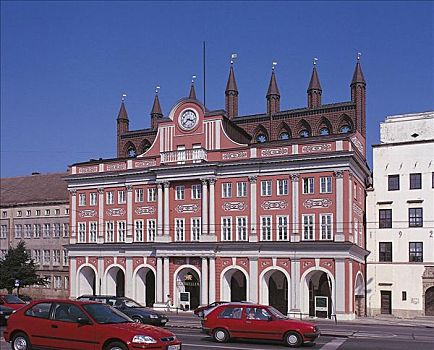 市政厅,罗斯托克,城市,德国,欧洲