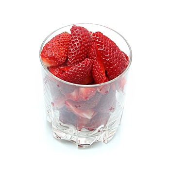 玻璃,草莓汁
