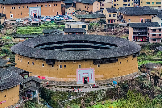 福建省,龙岩市,永定区,楼群,建筑,景观