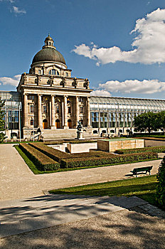 巴伐利亚,大臣,风景,宫廷花园,公园,慕尼黑,德国,欧洲