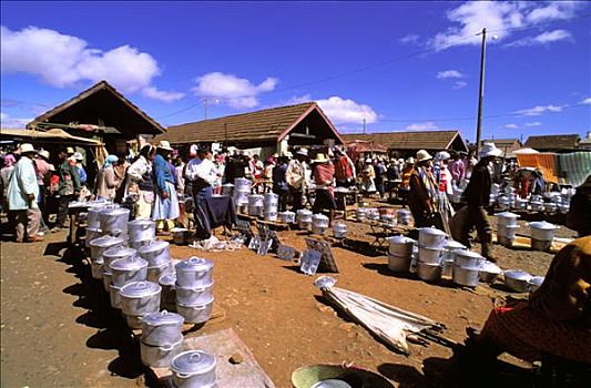马达加斯加,市场,一堆