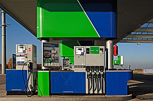 加油泵,加油站,巴登符腾堡,德国,欧洲
