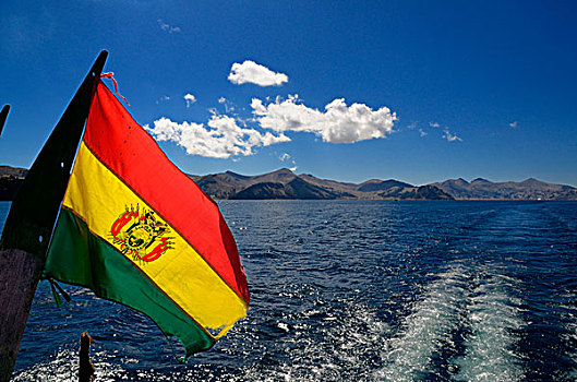 船,科巴卡巴纳,湖,玻利维亚,南美