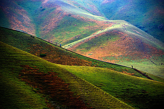 新疆喀拉峻草原阔克苏大峡谷风光