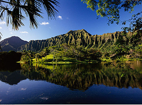 柯欧劳山,山脉,瓦胡岛,夏威夷