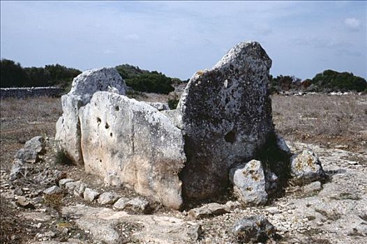 巨石,墓地,米诺卡岛,巴利阿里群岛,西班牙