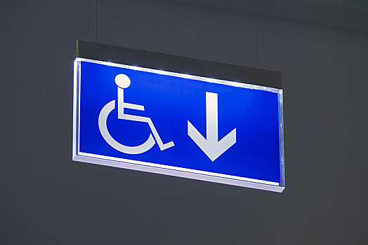 蓝色,标识,轮椅,德国,欧洲