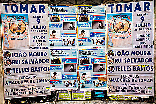 葡萄牙,托马尔,窗户,广告,节日,托盘