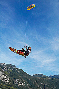 风筝冲浪,不列颠哥伦比亚省,加拿大