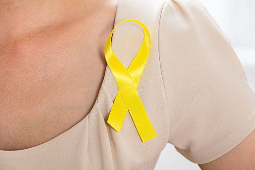 女人,金色,带,支持,乳腺癌