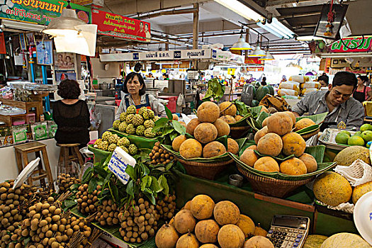 水果,市场,新鲜,农产品,曼谷,泰国,亚洲