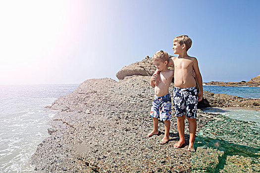 兄弟,玩,海滩,拉古纳海滩,加利福尼亚,美国