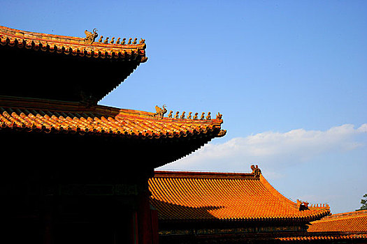 北京故宫博物院紫禁城坤宁宫飞檐