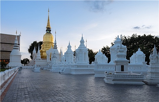佛教寺庙,松达寺,黎明,清迈,泰国