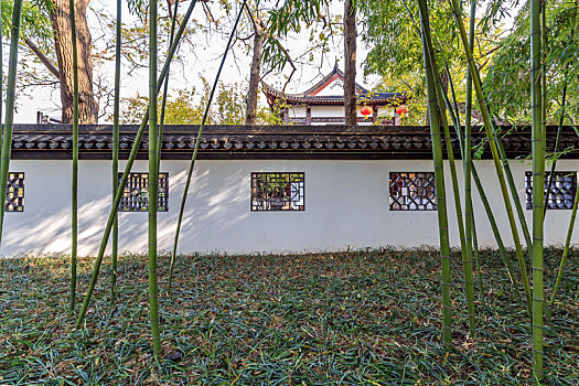 竹林园林墙,南京莫愁湖公园