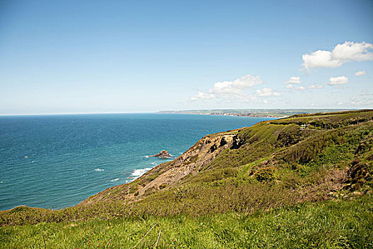 沿岸,场景,康沃尔,英格兰,英国