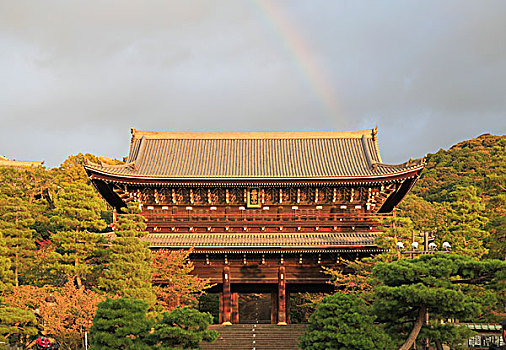 日本,京都,庙宇,彩虹