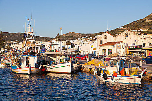 渔船,港口,帕罗斯岛,基克拉迪群岛,希腊
