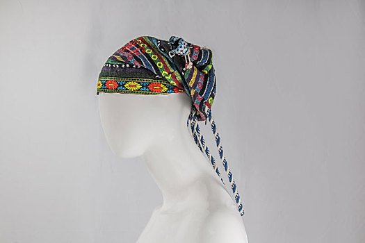 女式民族元素头帽绣花装饰针织品
