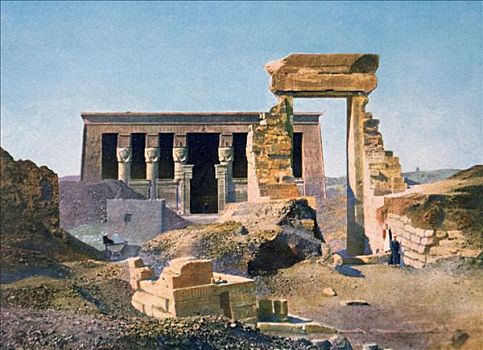 哈索尔神庙,丹达拉,埃及,20世纪