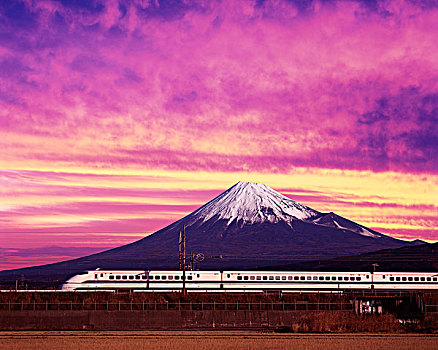 富士山,新干线,子弹头列车