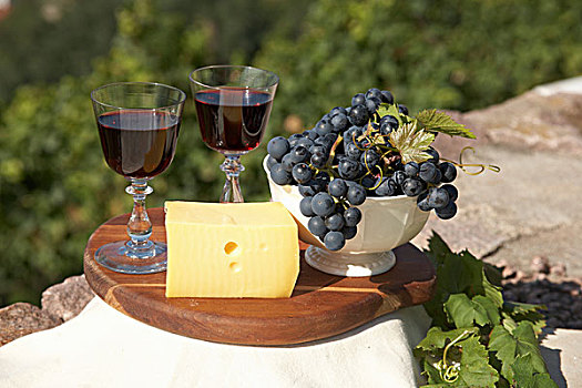 静物,食物,葡萄酒,葡萄,葡萄酒瓶,葡萄酒杯,葡萄园
