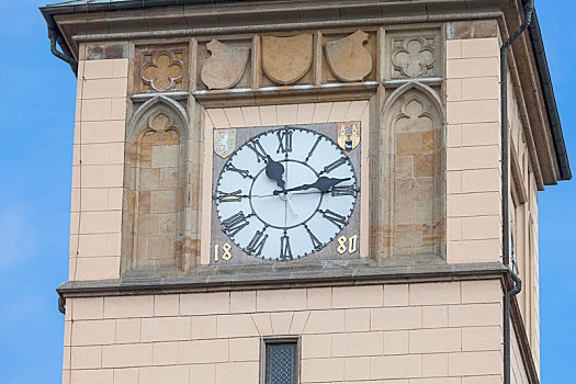 老城,水塔,钟表,布拉格,捷克共和国