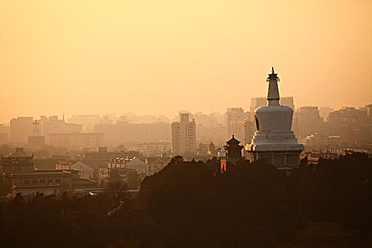 北海白塔,北海公园,景山公园,中国,北京,风景,地标,传统