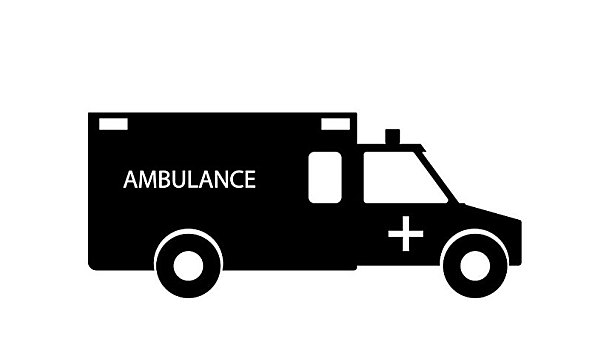 黑白,紧急,救护车,警笛,设计,矢量,插画