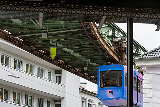 独特,悬挂,铁路,列车,乌帕塔尔,德国