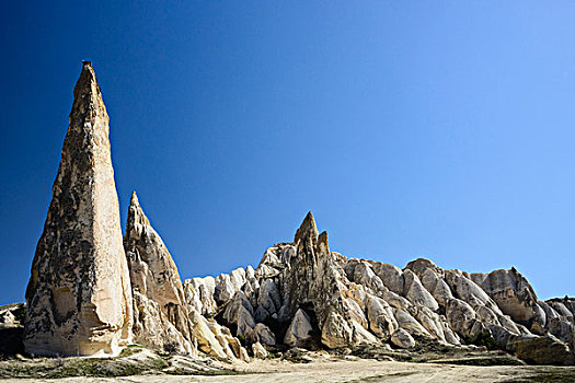 土耳其,中央安纳托利亚,卡帕多西亚,童话烟囱的岩层