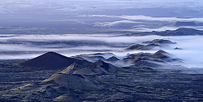 火山,火山囗,斯卡夫塔菲尔国家公园,冰岛