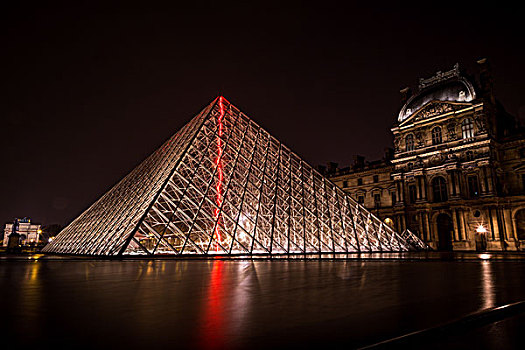 卢浮宫金字塔夜景