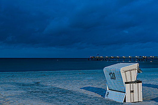 沙滩椅,海滩,波罗的海,坏,梅克伦堡前波莫瑞州,德国,欧洲