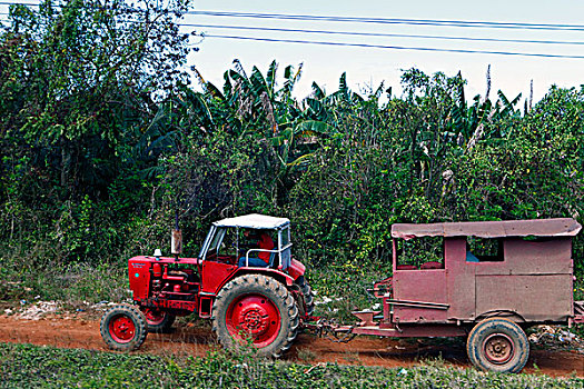 中美洲,古巴,农用拖拉机