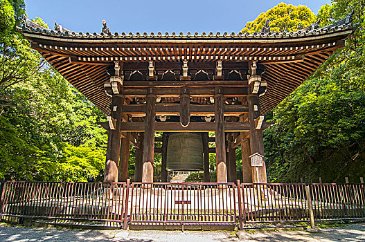 青铜,钟,日本,一个,庙宇,东山区,京都