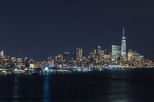 纽约曼哈顿城市夜景