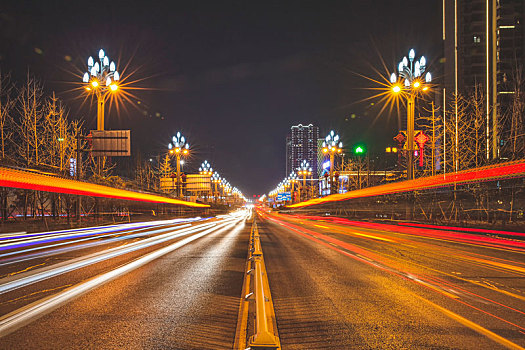 荆州,火车,站的,夜景,很美丽